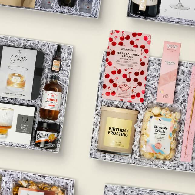 Choose from over 100 curated gift boxes — no order minimums