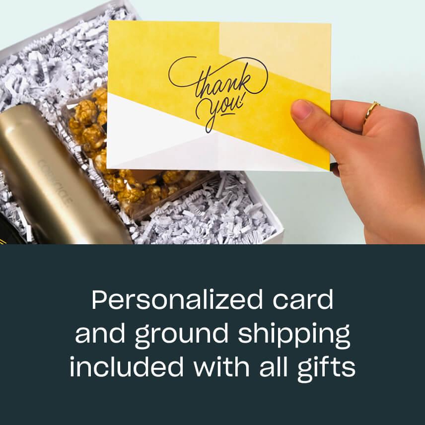 Personalized card included