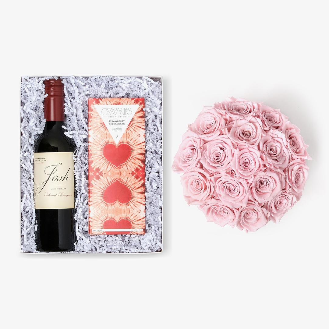 Wine & Roses Bundle | Large Pink Bloom Box