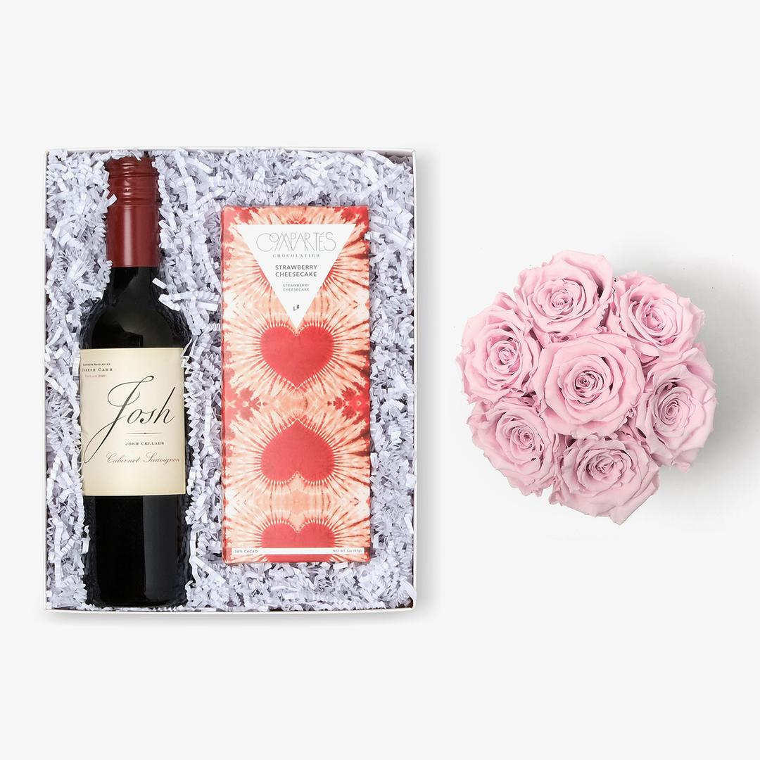 Wine & Roses Bundle | Medium Pink Bloom Box